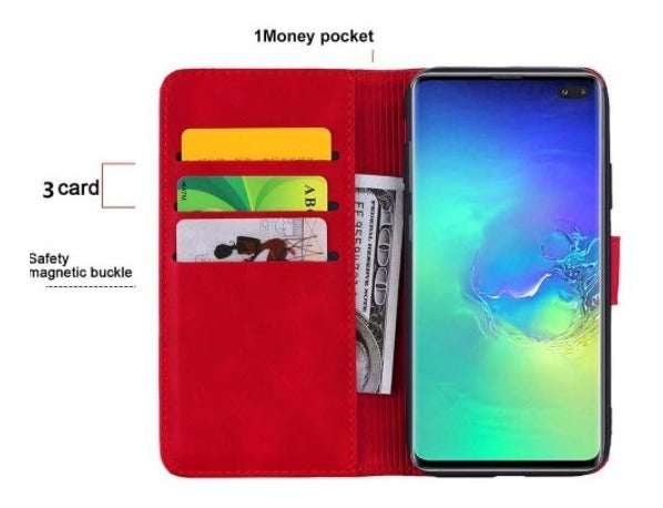 Funda De Cuero Tipo Billetera, Xiaomi Redmi Note 9