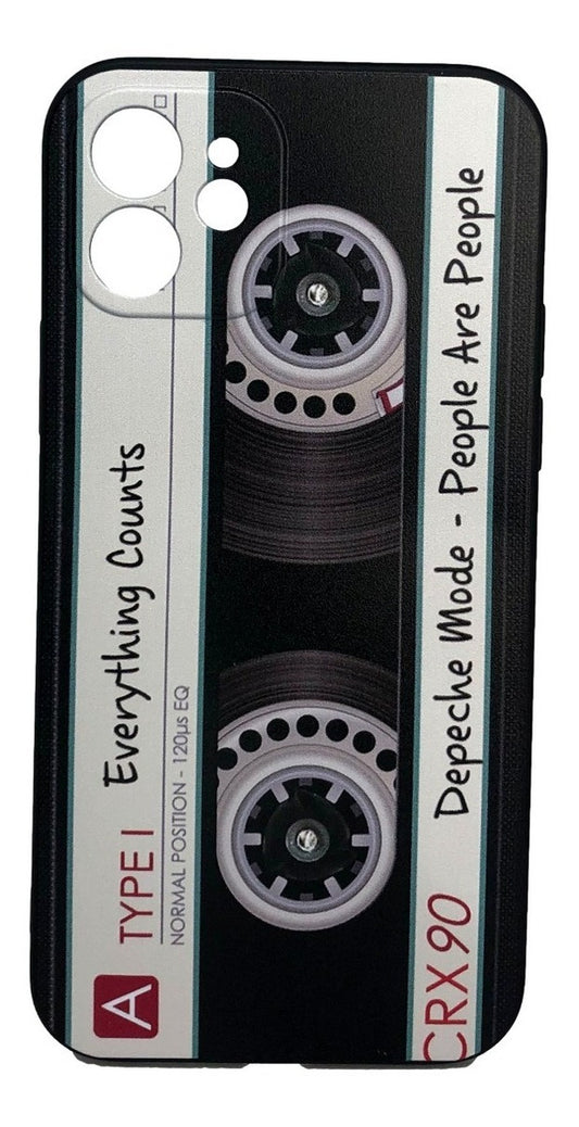 Carcasa Silicona Para iPhone 12 / 12 Pro - Cassette Retro